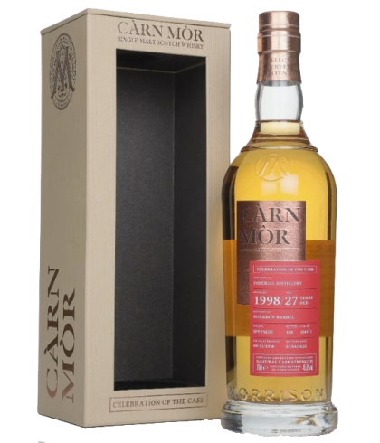 Fles Càrn Mòr Celebration Of The Cask 27Y Imperial 1998 #104071, whisky, bij slijterij ’t Bockje in Bathmen