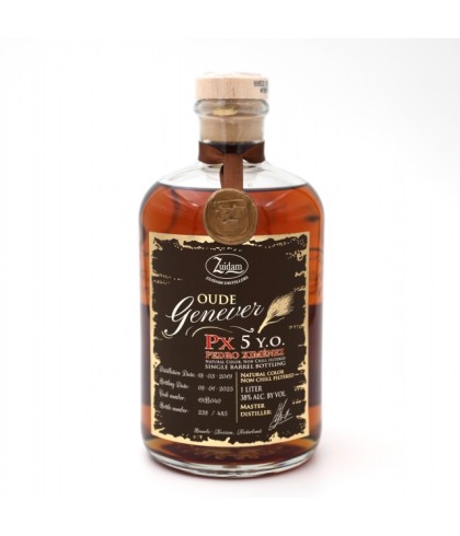 Zuidam Oude Genever Pedro Ximenez 5 Years Old Single Barrel, jenever bij slijterij t Bockje in Bathmen