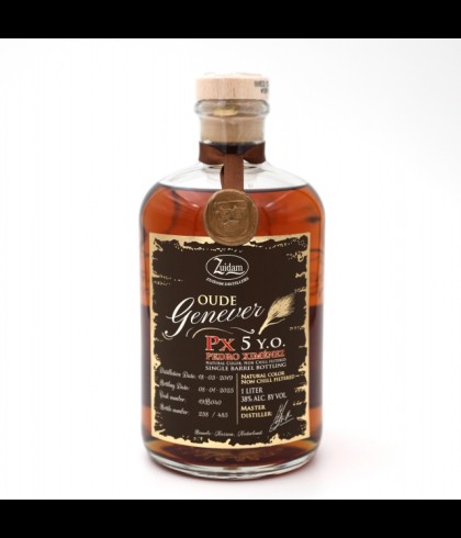 Zuidam Oude Genever Pedro Ximenez 5 Years Old Single Barrel, jenever bij slijterij t Bockje in Bathmen