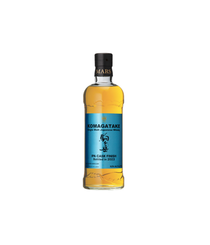 Fles Mars Komagatake IPA Cask Finish 2023, Japanse single malt whisky, op voorraad bij slijterij t Bockje in Bathmen