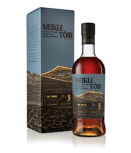 Fles Meikle Toir The Turbo 5 Years Old, geturfde Schotse Speyside single malt, bij slijterij ’t Bockje in Bathmen