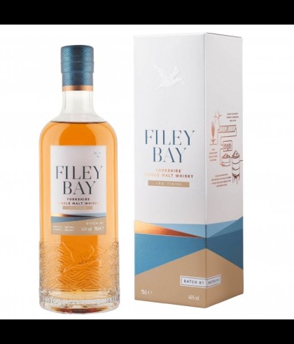 Fles Filey Bay IPA Finish, single malt whisky, op voorraad bij slijterij t Bockje in Bathmen