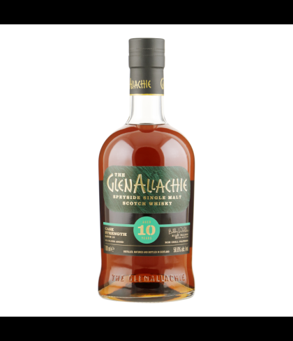Fles GlenAllachie 10 Years Old Cask Strength Batch 10, single malt whisky, op voorraad bij slijterij t Bockje in Bathmen