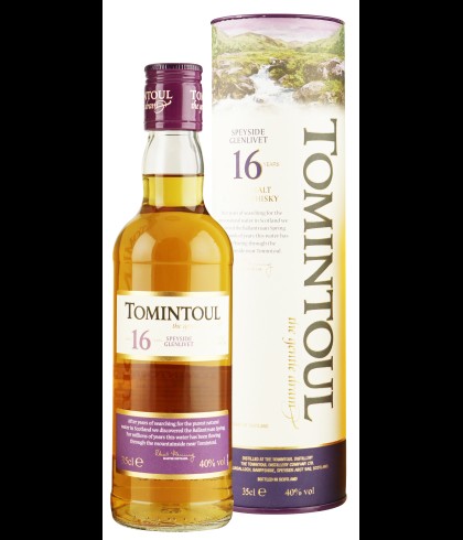 Bottle of Tomintoul 16 Years Old Single Malt, whisky