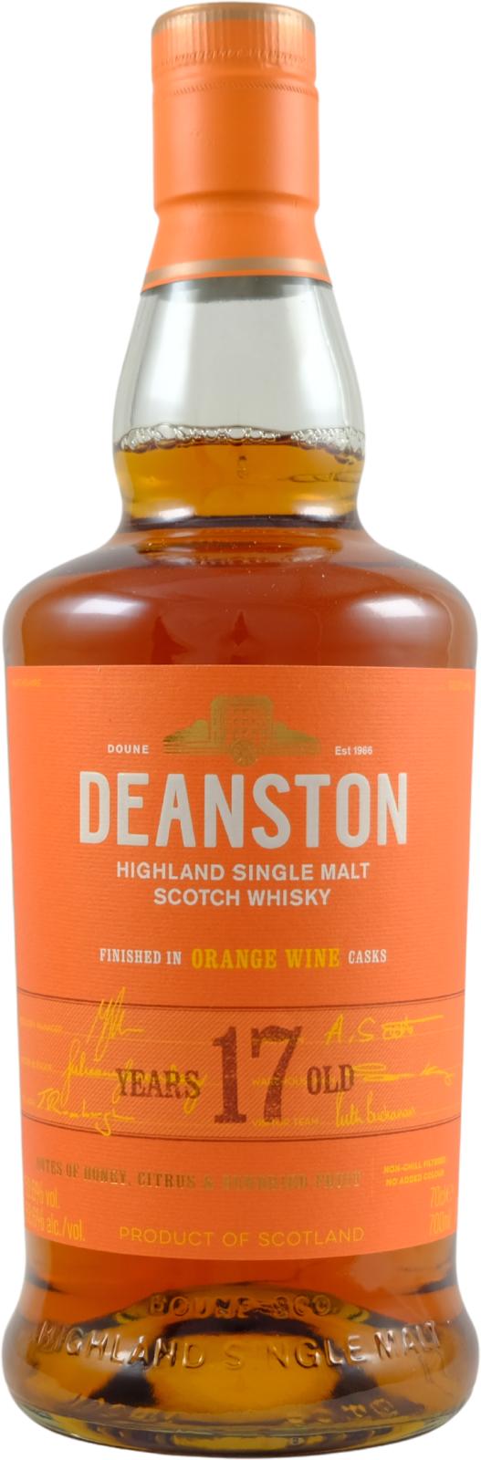 Fles Deanston 17 Years Old Vino de Naranja Finish, single malt whisky, op voorraad bij slijterij t Bockje in Bathmen