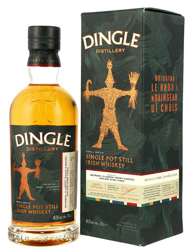 Fles Dingle Single Pot Still, single malt whisky, op voorraad bij slijterij t Bockje in Bathmen
