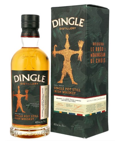 Fles Dingle Single Pot Still, single malt whisky, op voorraad bij slijterij t Bockje in Bathmen