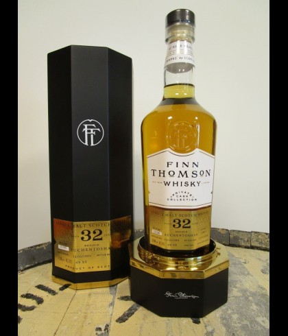 Fles Finn Thomson Auchentoshan 1989 32 Years Old, single malt whisky, op voorraad bij slijterij t Bockje in Bathmen