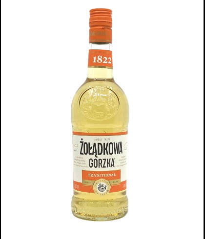 Fles Zoladkowa Gorzka Traditional, wodka, op voorraad bij slijterij t Bockje in Bathmen