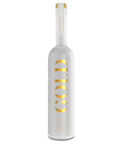 Fles Gold Dry Gin, gin, op voorraad bij slijterij t Bockje in Bathmen