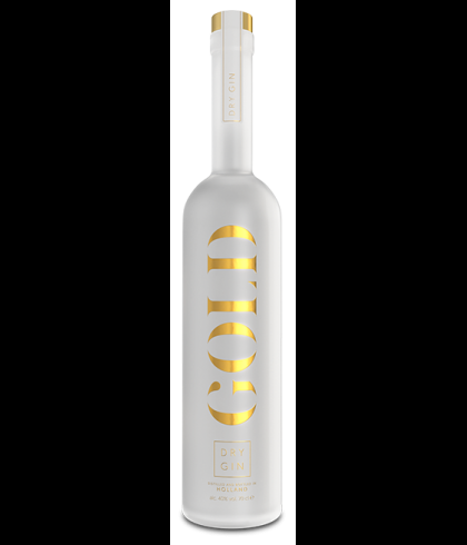 Fles Gold Dry Gin, gin, op voorraad bij slijterij t Bockje in Bathmen