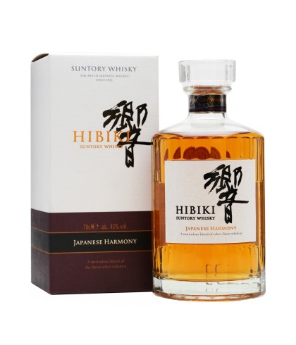 Fles Hibiki Japanese Harmony, single malt whisky, op voorraad bij slijterij t Bockje in Bathmen