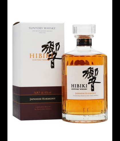 Fles Hibiki Japanese Harmony, single malt whisky, op voorraad bij slijterij t Bockje in Bathmen
