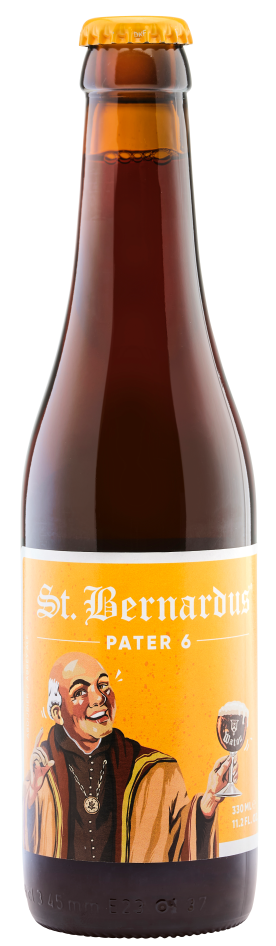 Fles St. Bernardus Pater 6, bier van St. Bernardus, op voorraad bij slijterij ’t Bockje in Bathmen