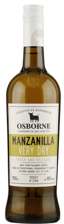 Sherry Osborne Manzanilla van Osborne, op voorraad bij slijterij ’t Bockje in Bathmen