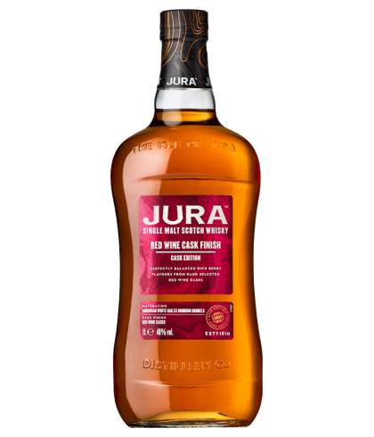 Fles single malt van Jura, op voorraad bij slijterij t Bockje in Bathmen