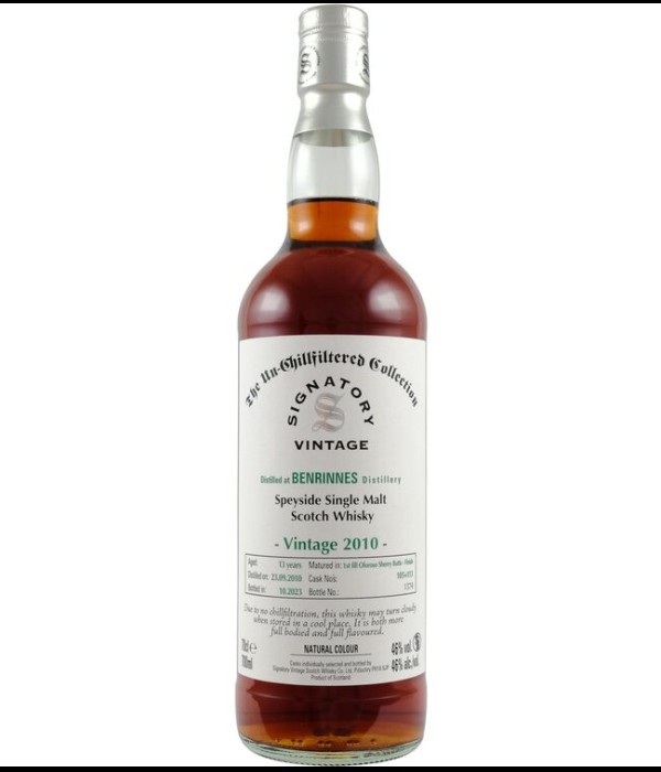 Signatory Un-Chillfiltered Collection Benrinnes 13 Years Old 2010 #105+113 bij t Bockje in Bathmen