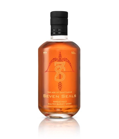 Fles Seven Seals The Age of Sagittarius, Zwitserse whisky, op voorraad bij slijterij t Bockje in Bathmen