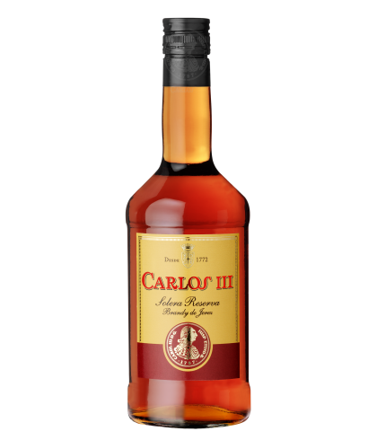 Carlos III Solera Reserva Brandy de Jerez, op voorraad bij slijterij t Bockje in Bathmen