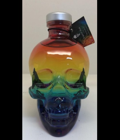 Fles Crystal Head Vodka Rainbow Edition, wodka, bij slijterij t Bockje in Bathmen