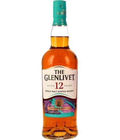 Fles The Glenlivet 12 Years Old Provence Edition, single malt whisky, op voorraad bij slijterij t Bockje in Bathmen
