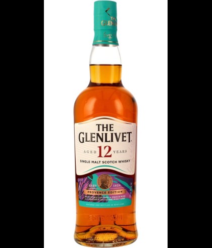 Fles The Glenlivet 12 Years Old Provence Edition, single malt whisky, op voorraad bij slijterij t Bockje in Bathmen