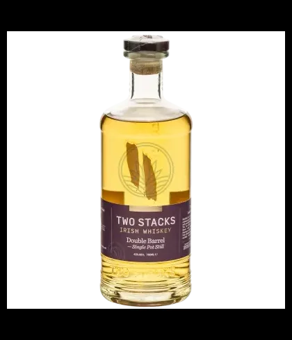 Fles Two Stacks Single Pot Still Double Barrel, whisky, op voorraad bij slijterij ’t Bockje in Bathmen