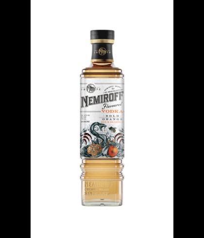 Fles Nemiroff Vodka Bold Orange, wodka, op voorraad bij slijterij t Bockje in Bathmen