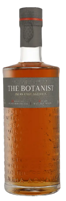 Fles The Botanist 3 Years Islay Cask Aged Gin, gin van The Botanist, op voorraad bij slijterij ’t Bockje in Bathmen