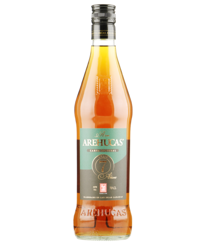 Fles Ron Arehucas Rum 7 Yrs., rum, op voorraad bij slijterij t Bockje in Bathmen