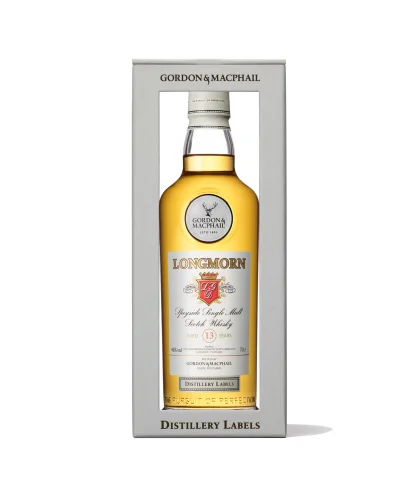 Fles Distillery Label Longmorn 13 Years Old, single malt whisky, op voorraad bij slijterij t Bockje in Bathmen