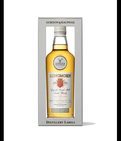 Fles Distillery Label Longmorn 13 Years Old, single malt whisky, op voorraad bij slijterij t Bockje in Bathmen