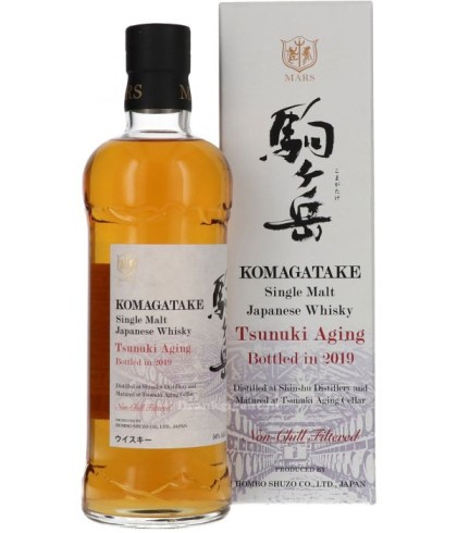 Fles Mars Komagatake Tsunuki Aging 2019, Japanse single malt whisky, op voorraad bij slijterij t Bockje in Bathmen