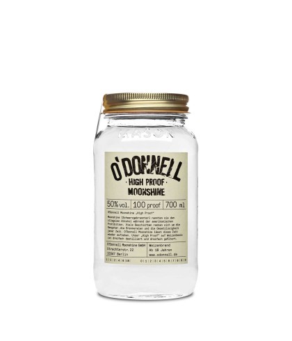 Fles O'Donnell High Proof Moonshine, whisky, op voorraad bij slijterij ’t Bockje in Bathmen