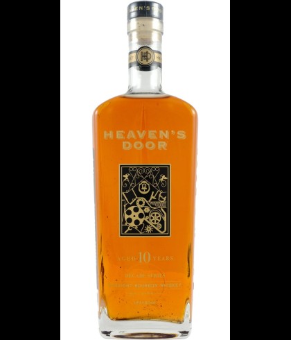 Fles Heaven's Door 10 Years Old Straight Bourbon, whisky, op voorraad bij slijterij t Bockje in Bathmen