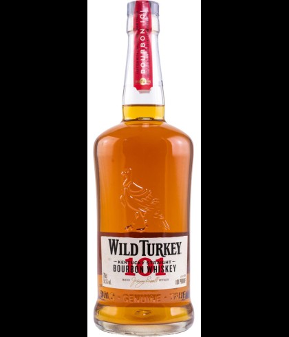 Fles Wild Turkey 101 Proof Bourbon, bourbon uit Lawrenceburg in Kentucky, op voorraad bij slijterij t Bockje in Bathmen