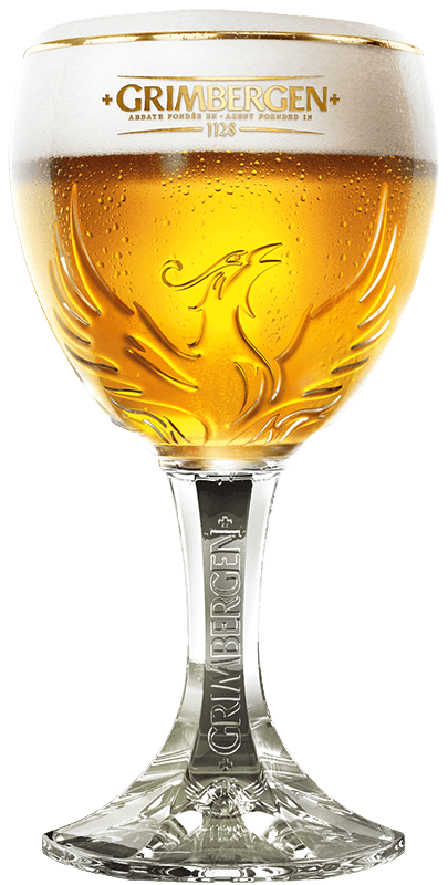 Glas Grimbergen Bokaal 33cl van Grimbergen, op voorraad bij slijterij ’t Bockje in Bathmen
