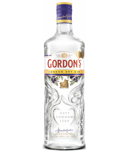 Fles Gordon's London Dry Gin, gin, op voorraad bij slijterij t Bockje in Bathmen