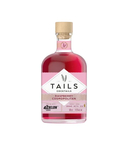 Likeur Tails Cocktails Raspberry Cosmopolitan, bij slijterij ’t Bockje in Bathmen