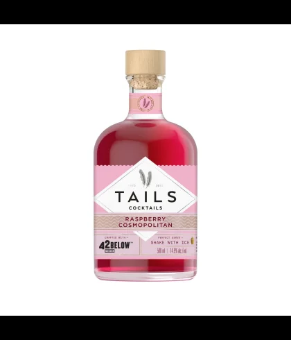 Likeur Tails Cocktails Raspberry Cosmopolitan, bij slijterij ’t Bockje in Bathmen