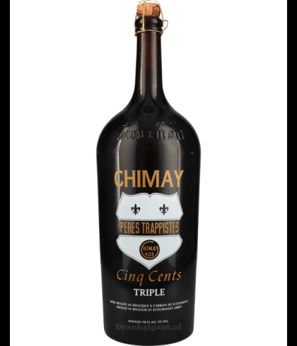 Chimay Tripel grote fles Magnum 1,5 L, bier op voorraad bij slijterij t Bockje in Bathmen
