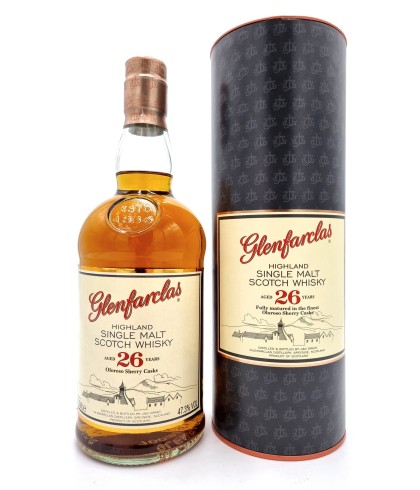 Fles Glenfarclas 26 Years Old Oloroso Sherry Cask, single malt whisky, op voorraad bij slijterij t Bockje in Bathmen