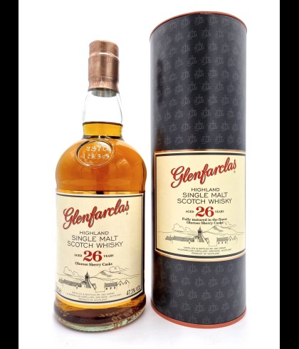 Fles Glenfarclas 26 Years Old Oloroso Sherry Cask, single malt whisky, op voorraad bij slijterij t Bockje in Bathmen