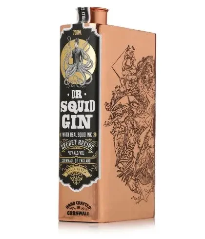 Fles Dr. Squid Gin, gin, op voorraad bij slijterij ’t Bockje in Bathmen