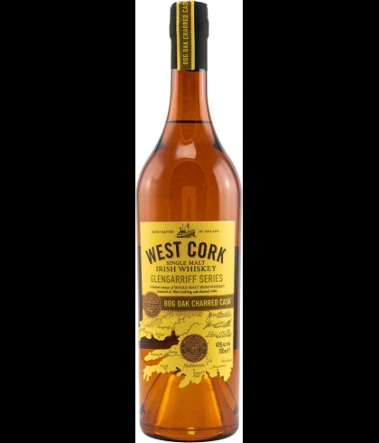 Fles West Cork Bog Oak Charred Cask, Ierse whiskey uit Skibbereen, op voorraad bij slijterij t Bockje in Bathmen