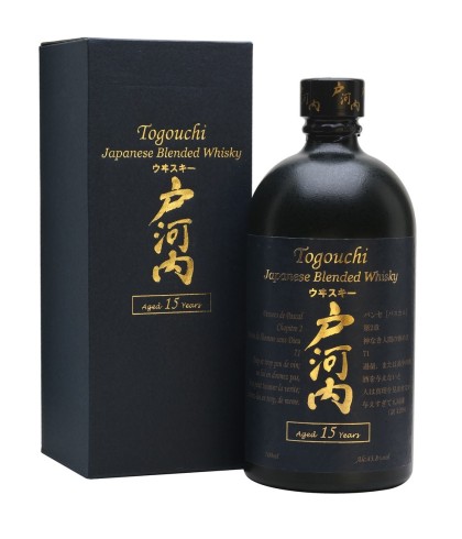 Fles Togouchi 15 Years Old Blended Japanse Whisky, whisky, bij slijterij ’t Bockje in Bathmen