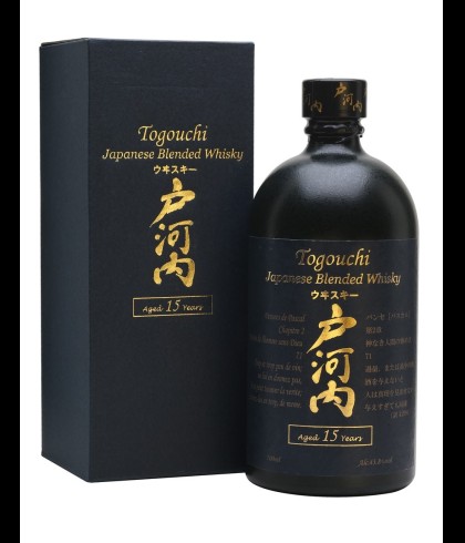 Fles Togouchi 15 Years Old Blended Japanse Whisky, whisky, op voorraad bij slijterij t Bockje in Bathmen