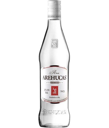 Fles Ron Arehucas Carta Blanca, rum, op voorraad bij slijterij t Bockje in Bathmen