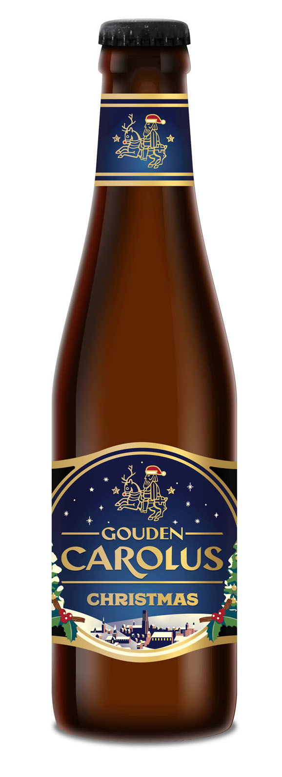 Fles Gouden Carolus Christmas, bier van Gouden Carolus, op voorraad bij slijterij ’t Bockje in Bathmen
