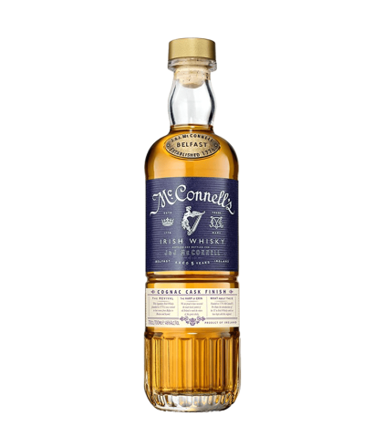 Fles McConnell's Irish whiskey Cognac Cask Finish, whisky, op voorraad bij slijterij ’t Bockje in Bathmen